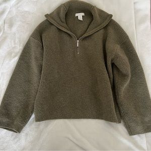H&M Half Zip Sweater - Green